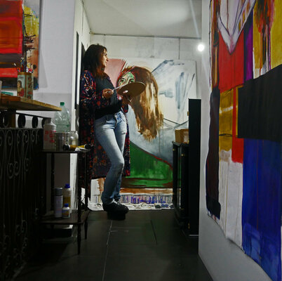 Ana Verónica Fonseca dans le studio: taller