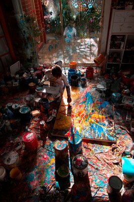Aelita Andre im Studio
