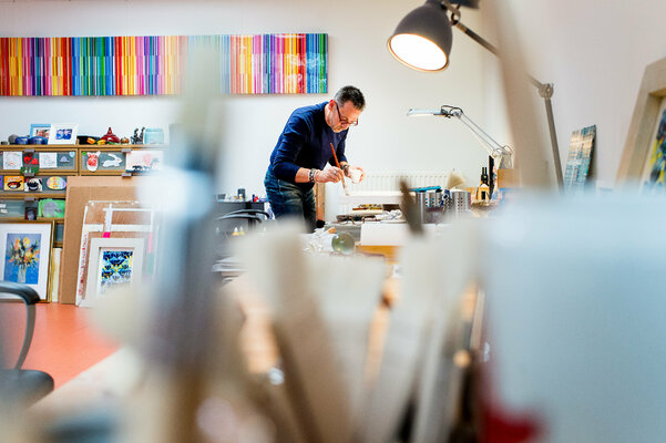 Marcus Akerman in de studio