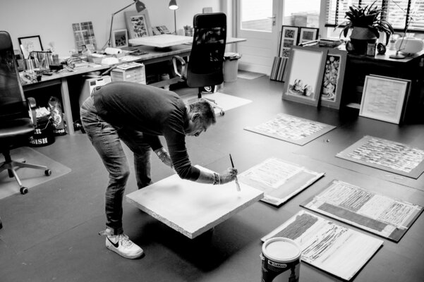 Marcus Akerman in de studio