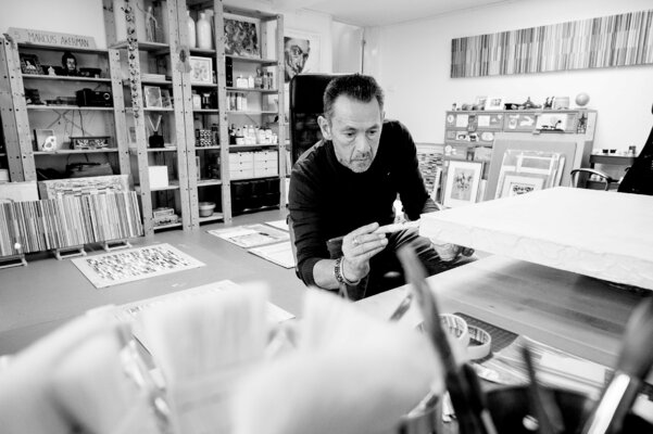 Marcus Akerman in de studio