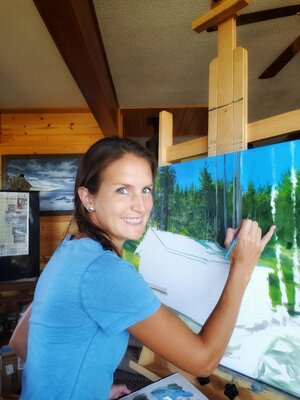 Katrina Case in the Studio