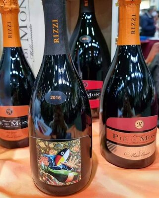 Marco Stocco en el estudio: Italian wine label - Orfeo marcostoccoart - Piè di Mont