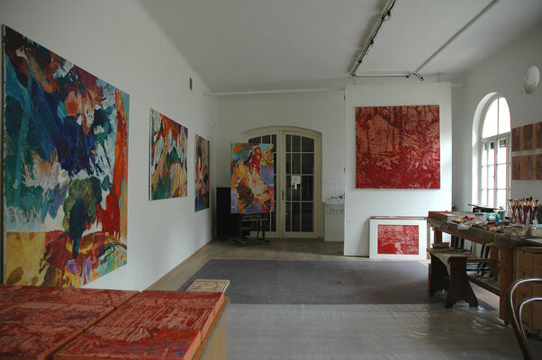 Erika Seywald en el estudio: im Atelier
