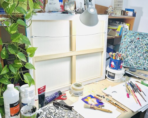 Cristina Stefan in the Studio: Mini-espace créatif. Là où les idées surgissent...