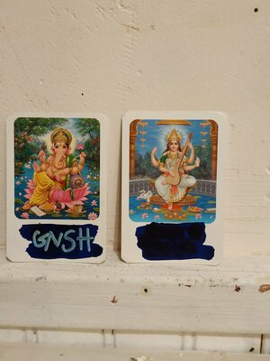 Pierre Ziegler in de studio: Ganesh et Saraswati