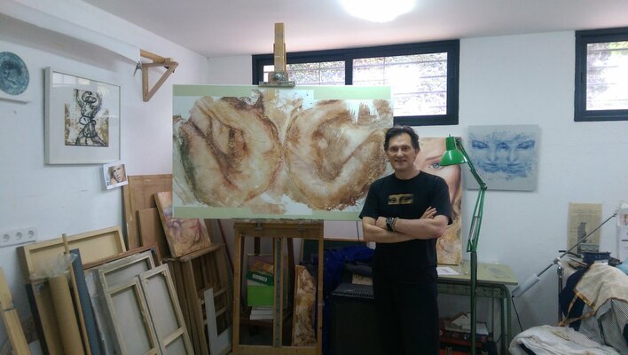 Marcos Carrasco in de studio
