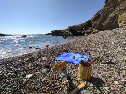 Arturo Prins in the Studio: Creta, Grecia