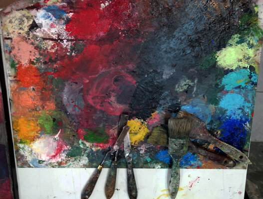Josep Pozo in de studio: https://pozoartfigurative.blogspot.com/