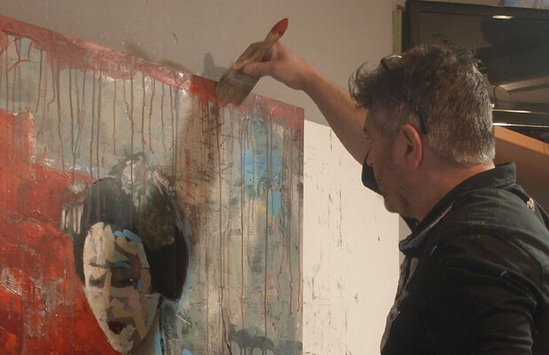 Josep Pozo in de studio: https://pozoartfigurative.blogspot.com/