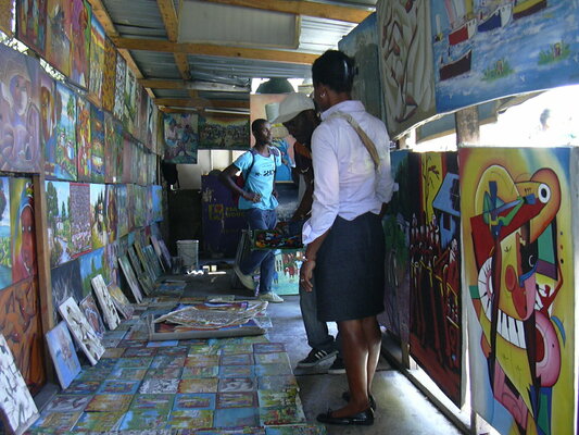 Aldehy in the Studio: Visite des galeries de Port au Prince. Haïti.