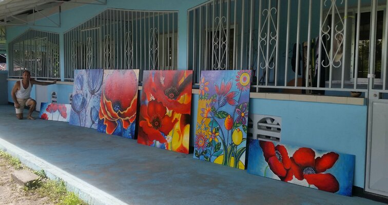 Aldehy in the Studio: Commande pour l'école primaire de Grand Santi. Guyane.