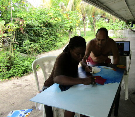 Aldehy in the Studio: Atelier en Amazonie avec l'artiste Haïtienne Antonia.