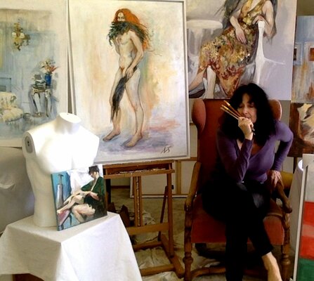 Nataliy Schenkmann dans le studio