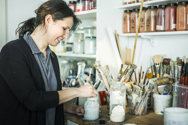 Katja Gramann en el estudio