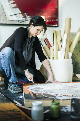 Katja Gramann en el estudio