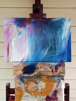 Alejandro Naranjo im Studio: One of my last pieces from a series called: Past - Present - Future