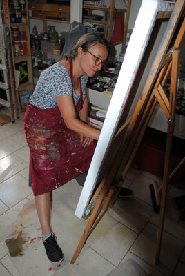 Sophie André in de studio: ATELIER DE TRAVAIL A DIEPPE