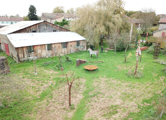 Michel Laurent nello studio: Aperçu de ma galerie et du parc de sculptures