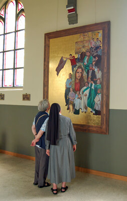 Sylvia Vandermeer in de studio: Sylvia Vandermeer, Die Landung der heiligen Birgitta auf Rügen in der katholischen Kirche in Garz auf Rügen, Foto privat