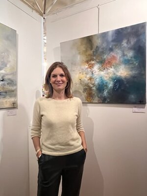 Florence Penet en el estudio: Salon d'hiver de l'Académie Européenne des Arts - France novembre 2024