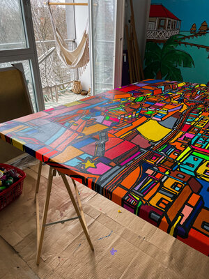 Claudia Ahrens in the Studio