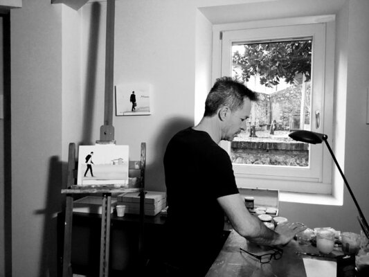 Marco Lampis in de studio