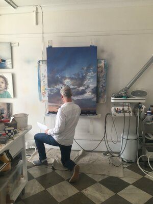 David Tracey dans le studio: At work on "Symphonic Sun"