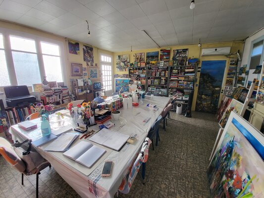 Muriel Cayet im Studio