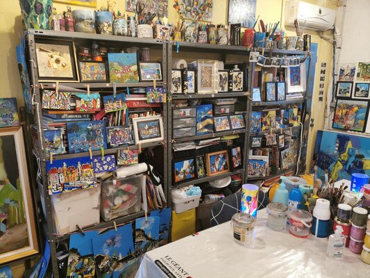 Muriel Cayet im Studio