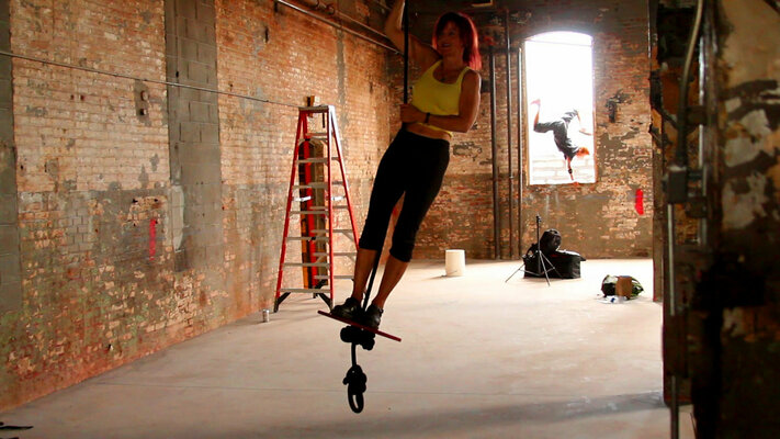 Sol KJOK in de studio: Rehearsal for inaugural event at Last Frontier NYC: six artists coming together to create a unique art experience. 'WHISPERING VOICES: a Ritual for our Time' was an immersive live installation of sound, movement, images, and forms.