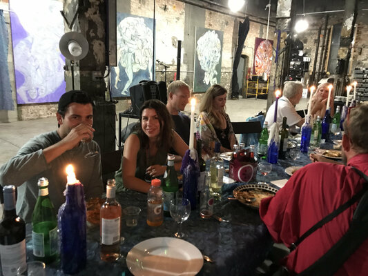 Sol KJOK in de studio: My studio, aka Last Frontier NYC, occasionally serves as presentation arena for international artists across multiple disciplines: a campfire where the creative tribe can share its stories.