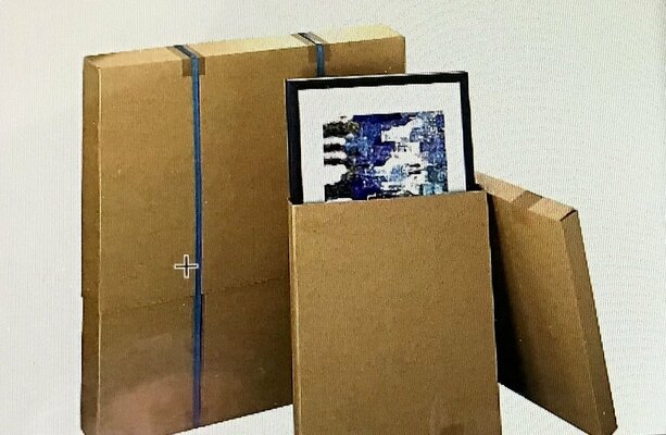 Jean-Louis Azencott nello studio: Emballage soigné par pro, cartons/boîtes double cannelure, certis, papier bulle épais.