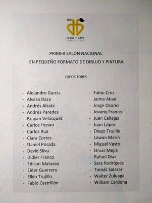 Didier Franco im Studio: Primer salón nacional pequeño formato de dibujo y pintura amor y arte fundación.