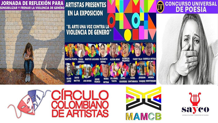 Didier Franco in the Studio: Seleccionado para participar en Exposición "El arte una voz contra la VIOLENCIA DE GENERO" Círculo colombiano de artistas  Teatro Bernardo Romero Lozano. Bogotá, Colombia. a