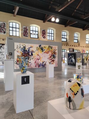 Emily Starck in the Studio: Mon dyptique "Feel Art" en exposition