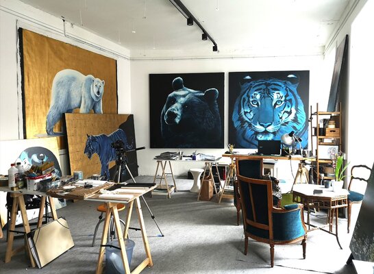 Sabine Ducarn im Studio: Ma grande pièce d'atelier / Bureau