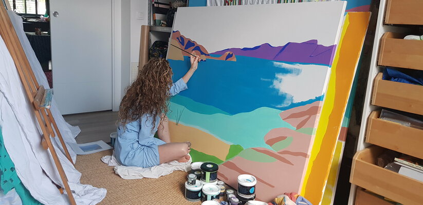 Emilie Chêne in de studio