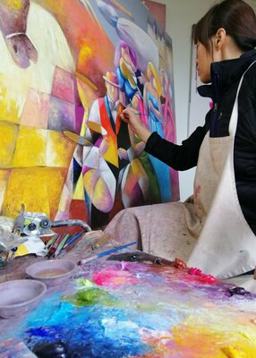 Yutao Ge im Studio