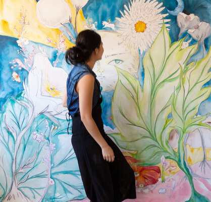 Alexia López Sosa in the Studio: two moons