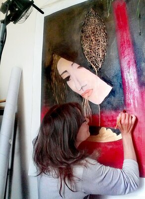 Stefania Sergi in de studio