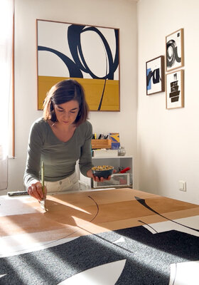 Marie Amédro in de studio