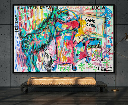 Christian Dittus im Studio: "Holiday monster dreams" , Display...
