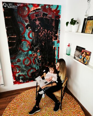 Christian Dittus im Studio: Dittus_art soloshow. Title: "Tired italians".