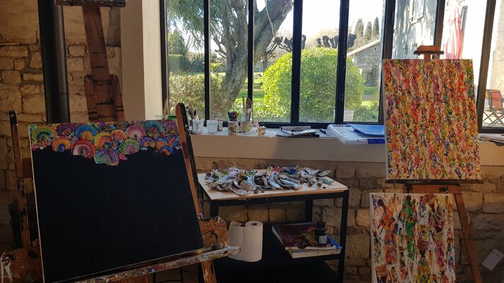 Christine Drummond in de studio