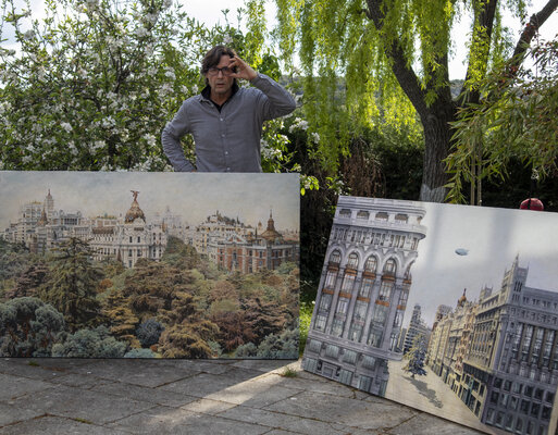 Carlos Arriaga nello studio
