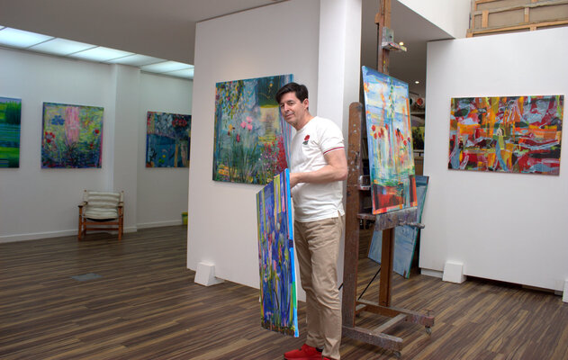 François Pagé in de studio: atelier