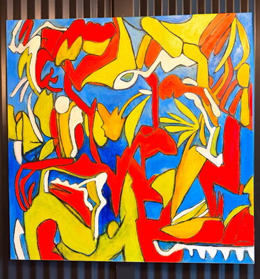 Steven Miller im Studio: Artwork on  exhibit at www.byrdeandtheb.com  www.stevenwmiller.com @stevenmillerart2022