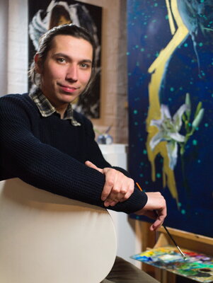 Oleksii Gnievyshev nello studio
