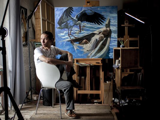 Oleksii Gnievyshev nello studio